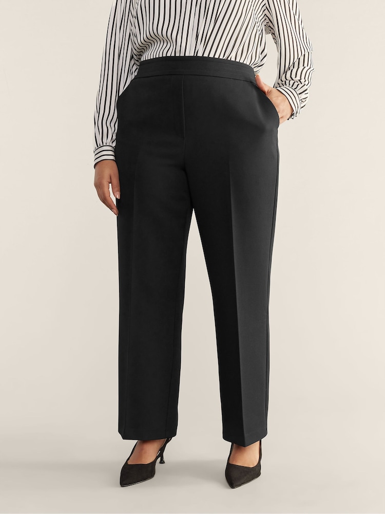 Evans Wide Leg Black Ground Trousers - Image 1 of 4