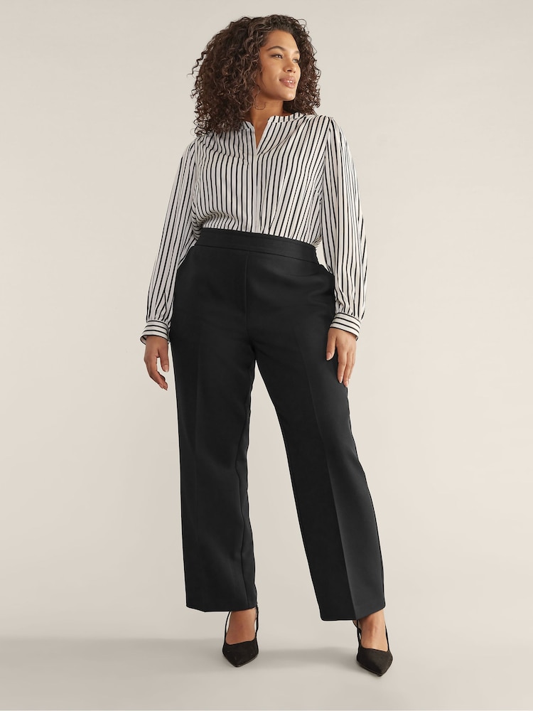 Evans Wide Leg Black Ground Trousers - Image 2 of 4