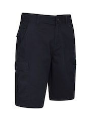 Azul marino - Pantalones cortos cargo para hombre 100% algodón Lakeside de Mountain Warehouse - Imagen 2 de 4