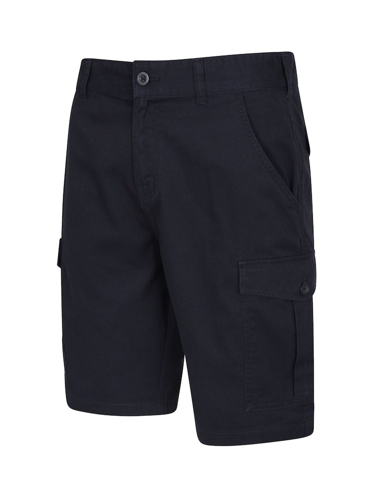 Mountain Warehouse Navy Mens Lakeside 100% Cotton Cargo Shorts - Image 3 of 4