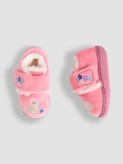 JoJo Maman Bébé Pink Bunny Slippers Shoes - Image 3 of 4