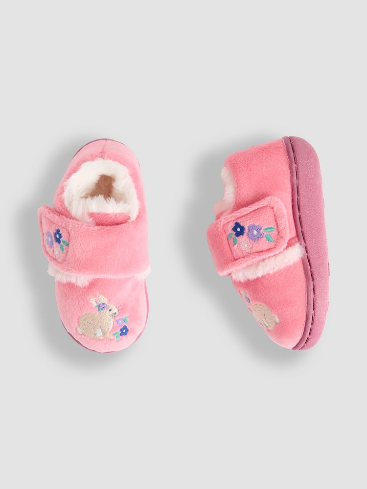 JoJo Maman Bébé Pink Bunny Slipper Shoes - Image 3 of 4