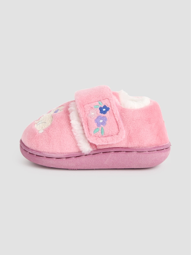 JoJo Maman Bébé Pink Bunny Slippers Shoes - Image 4 of 4