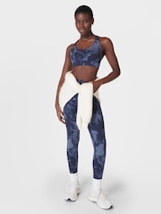 Sweaty Betty Blue Marble Speckle Print 7/8 Length Super Soft Yoga Leggings - Image 2 of 6