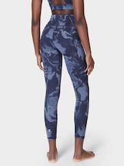 Sweaty Betty Blue Marble Speckle Print 7/8 Length Super Soft Yoga Leggings - Image 3 of 6