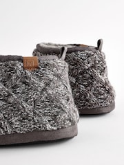 Charcoal Grey Knitted Boot Slippers - Image 6 of 6