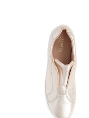 Золотой - Jones Bootmaker Fernanda Leather Trainers - Image 5 of 6