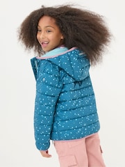 FatFace Poppy Dark Teal Blue Padded Jacket - Image 2 of 6