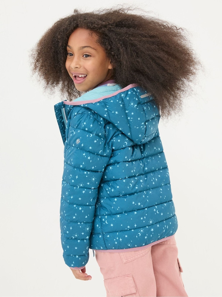 FatFace Poppy Dark Teal Blue Padded Jacket - Image 2 of 6 FatFace Poppy Dark Teal Blue Padded Jacket - Image 2 of 6