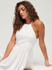 Superdry White Embroidered Jumpsuit - Image 6 of 6