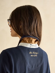 Joules Beaufort Navy Blue Polo Shirt - Image 5 of 6