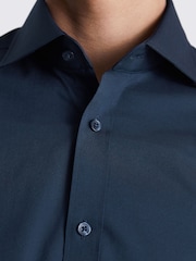 MOSS Blue Tailored Stretch Shirt - Image 2 of 5