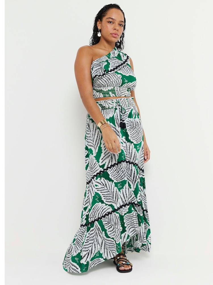 River Island Green Leaf Print Maxi Skirt - Image 1 of 5 River Island Green Leaf Print Maxi Skirt - Image 1 of 5