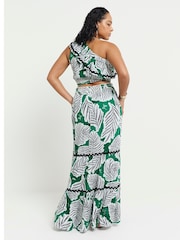 River Island Green Leaf Print Maxi Skirt - Image 2 of 5