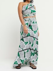 River Island Green Leaf Print Maxi Skirt - Image 4 of 5