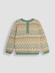 JoJo Maman Bébé Natural Fair Isle Pattern Jumper - Image 2 of 3