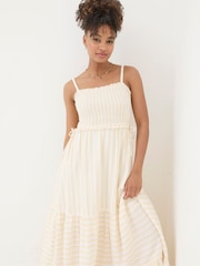 FatFace Yellow Med Moments Stripe Beach Dress - Image 3 of 5