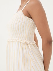 FatFace Yellow Med Moments Stripe Beach Dress - Image 4 of 5