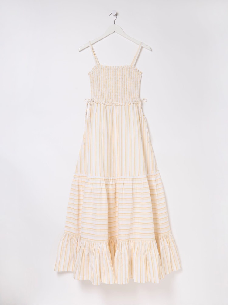 FatFace Yellow Med Moments Stripe Beach Dress - Image 5 of 5