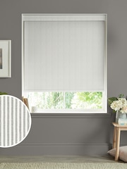 Sophie Allport Grey Stamford Stripe Made to Measure Roller Blinds - Image 1 of 6