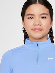 Pulsos en azul - Top de manga larga con media cremallera Dri-FIT de Nike - Imagen 4 de 7