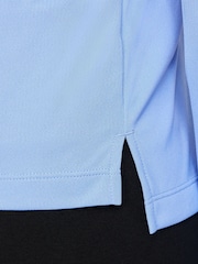 Pulsos en azul - Top de manga larga con media cremallera Dri-FIT de Nike - Imagen 6 de 7
