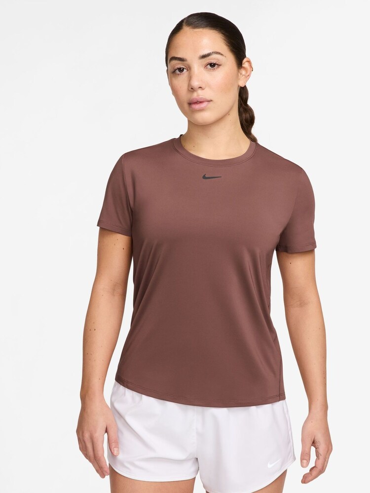 Nike Light Brown One Classic Dri-FIT Short Sleeve Top - Image 1 of 3