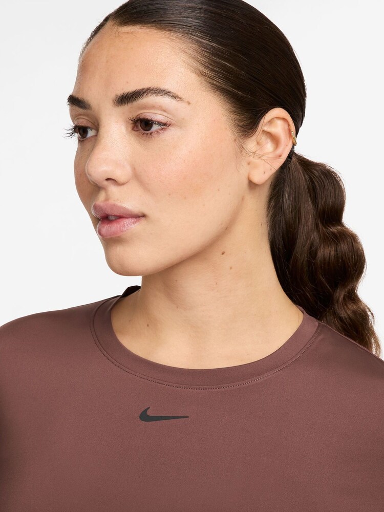 Nike Light Brown One Classic Dri-FIT Short Sleeve Top - Image 3 of 3