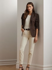 Lauren Ralph Lauren Cream Wash Skinny Jeans - Image 2 of 6