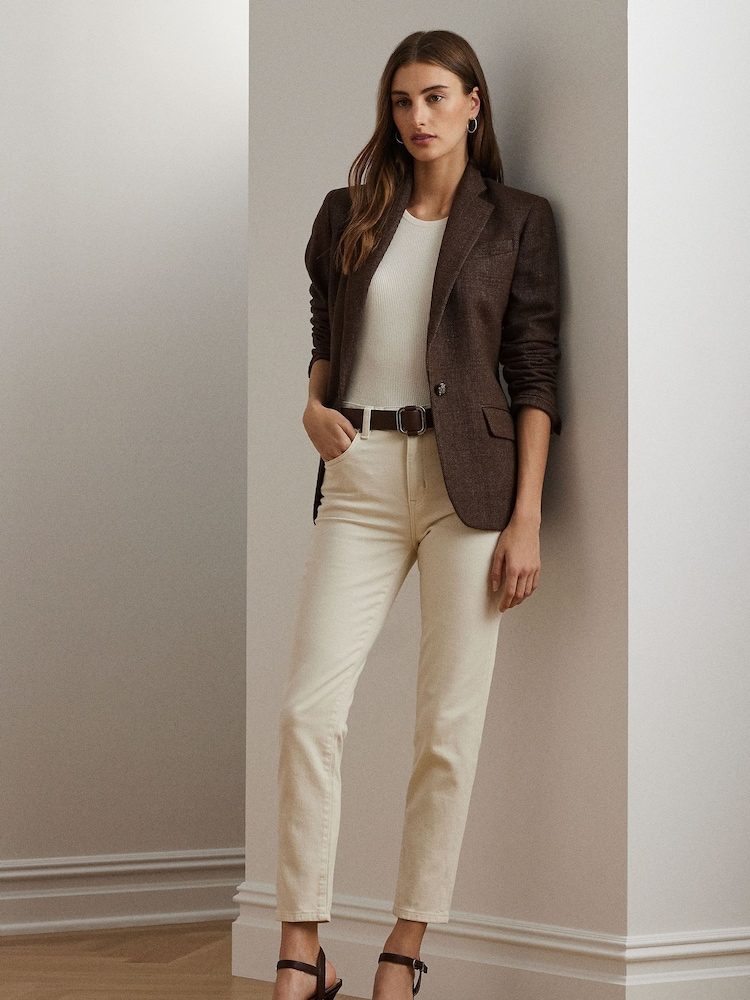 Lauren Ralph Lauren Cream Wash Skinny Jeans - Image 2 of 6