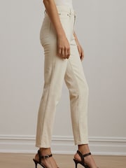 Lauren Ralph Lauren Cream Wash Skinny Jeans - Image 5 of 6