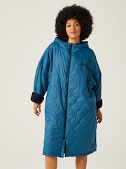 Regatta Blue Quilted Adult Changing Robe - Image 1 of 12