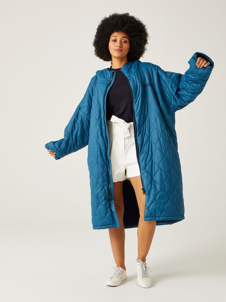 Regatta Blue Quilted Adult Changing Robe - Image 2 of 12