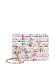 Dune London Pink Kisses Bouclé Coin Purse With Chain - Image 1 of 4