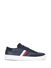 Tommy Hilfiger Blue Cupset Leather Trainers - Image 2 of 4