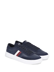 Tommy Hilfiger Blue Cupset Leather Trainers - Image 3 of 4