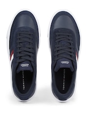 Tommy Hilfiger Blue Cupset Leather Trainers - Image 4 of 4