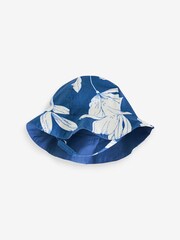 Gap Blue Floral Baby Ruffle Bubble Outfit Set (Newborn-24mths) - Image 3 of 5