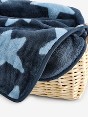 Blue Stars Fleece Baby Blanket - Image 3 of 5
