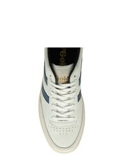 Gola Chalk White Mens Contact Leather Lace-Up Trainers - Image 4 of 4