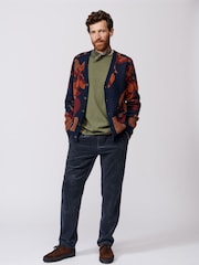 Aubin Morton Pattern Navy Cardigan - Image 3 of 8