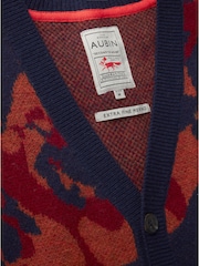 Aubin Morton Pattern Navy Cardigan - Image 7 of 8
