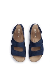 Hotter Blue Wide Fit Explore Touch Fastening Sandals - Image 3 of 4