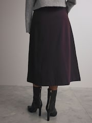 Burgundy Red Warm Handle Midi Skirt - Image 2 of 8