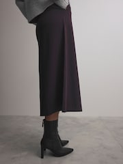 Burgundy Red Warm Handle Midi Skirt - Image 5 of 8