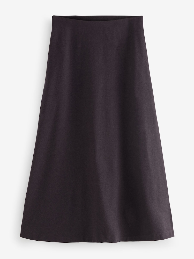 Burgundy Red Warm Handle Midi Skirt - Image 8 of 8