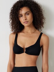 Hush Black Chloe Rib Bikini Top - Image 1 of 7