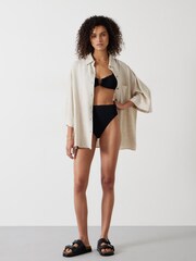 Hush Black Chloe Rib Bikini Top - Image 3 of 7
