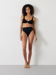 Hush Black Chloe Rib Bikini Top - Image 6 of 7