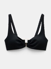 Hush Black Chloe Rib Bikini Top - Image 7 of 7